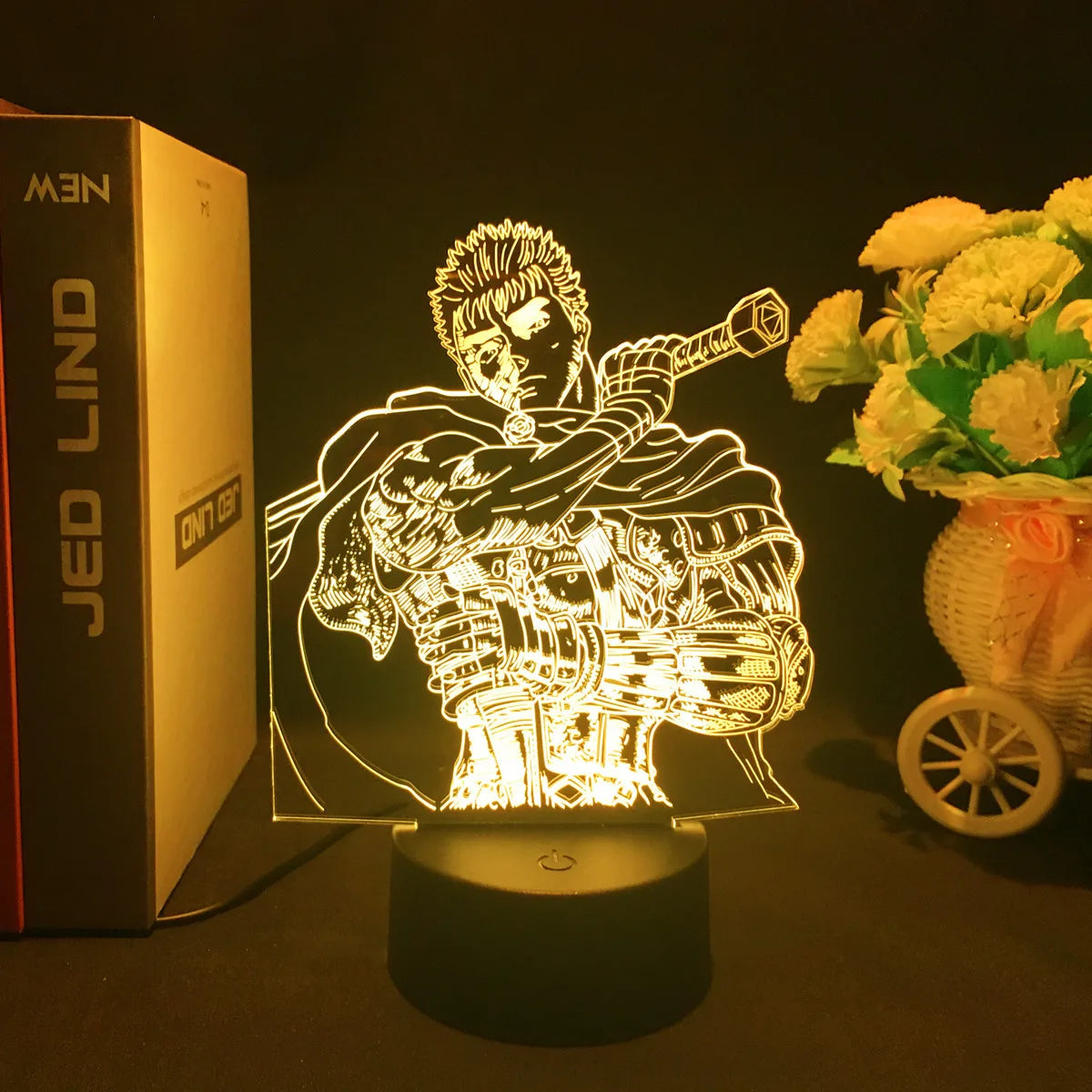 Anime Led Night Light Berserk Guts Acrylic Stand for Bedroom Decor Gift Colorful Action Figure Manga 3d Lamp