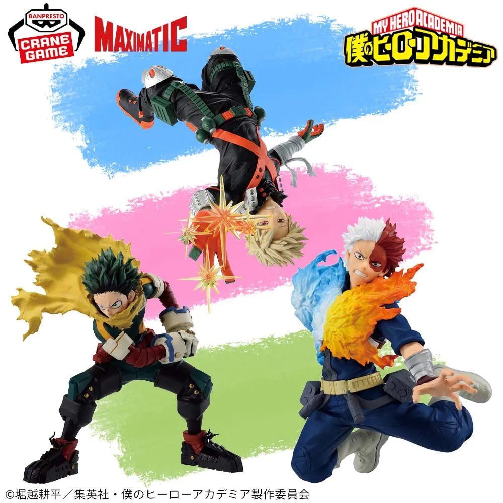 In Stock Original BANPRESTO MAXIMATIC My Hero Academia Midoriya Izuku Bakugou Katsuki Todoroki Shoto Figure Anime Model Toy