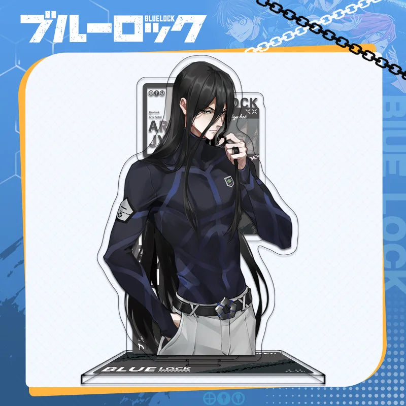 15cm Blue Lock Anime Peripheral Figure Isagi Chigiri Bachira Nagi Karasu Acrylic Stand Figure Desk Ornament Model Toy Kids Gift