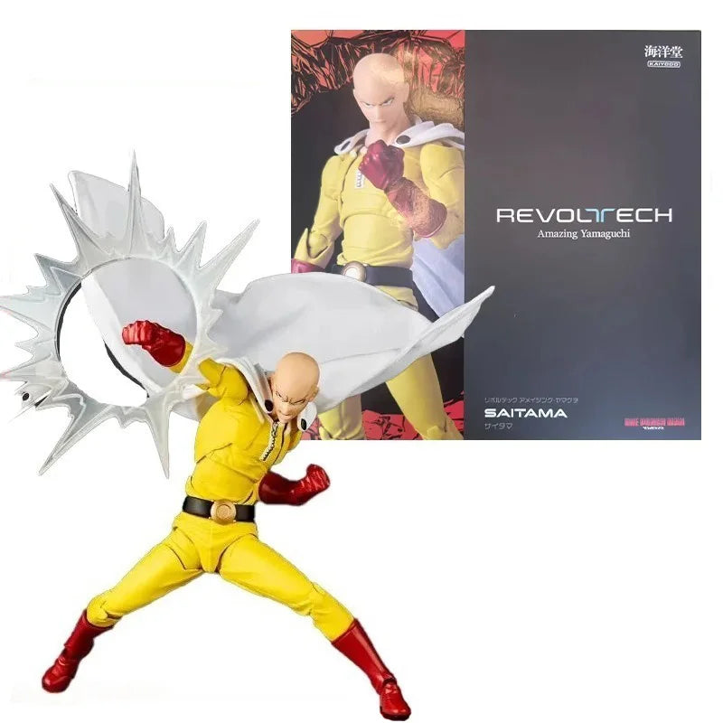 In Stock Kaiyodo One Punch Man Saitama Figure Amazing Yamaguchi Revoltech Saitama Action Figures Collectible Model Toys Gifts