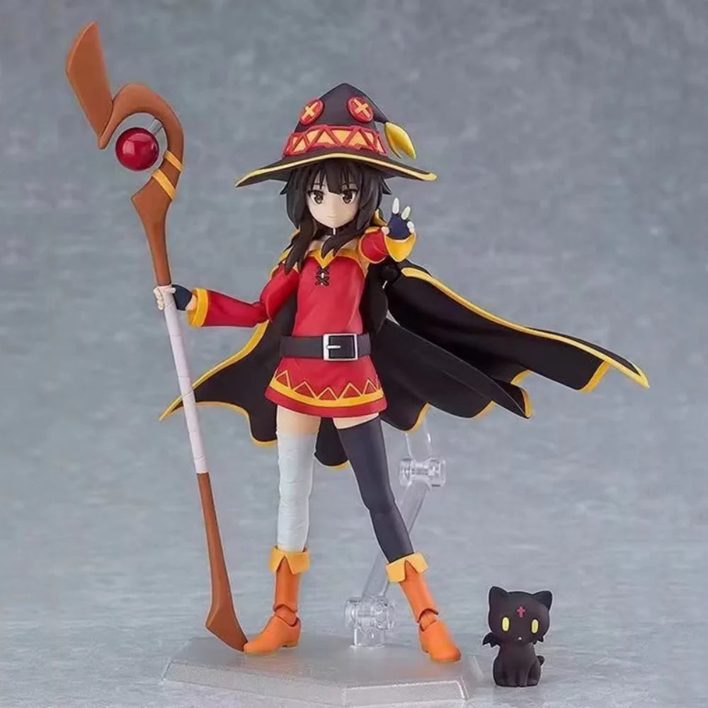 Figma 407 KonoSuba God's Blessing on This Wonderful World Anime Figure Megumin Figures Cute PVC Statue Collectible Model Toys