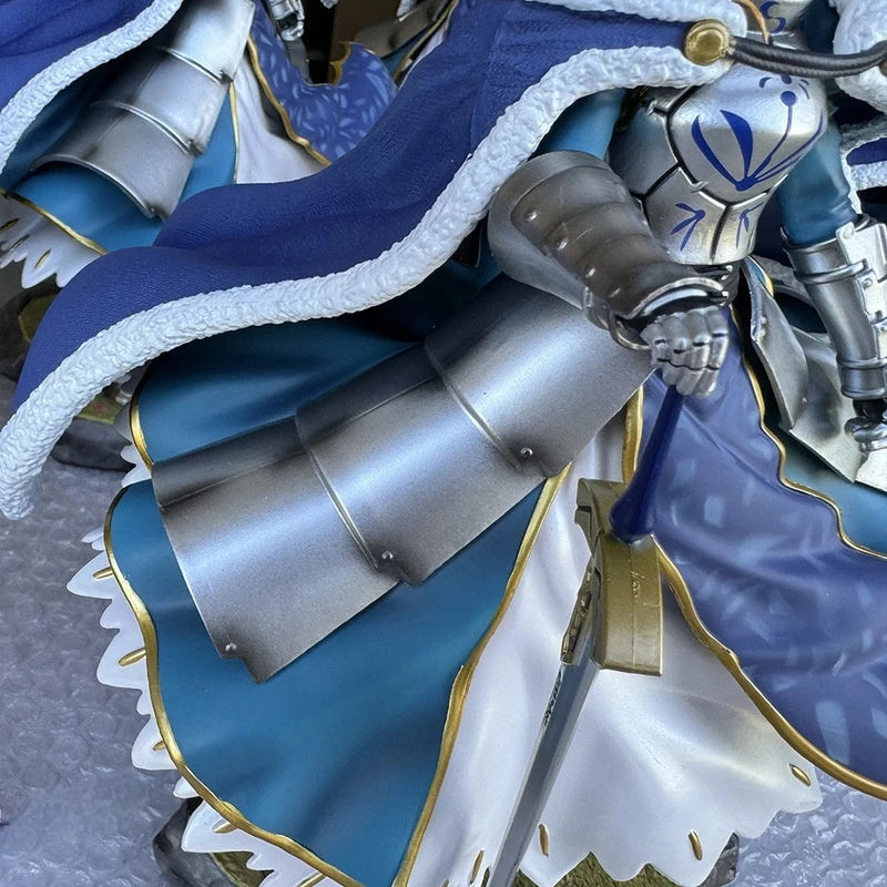 Fate Stay Night Anime Products King Arthur Altolia Pendragon Armor Saber Standing Posture 27cm Action Figures Ornament Toy Model