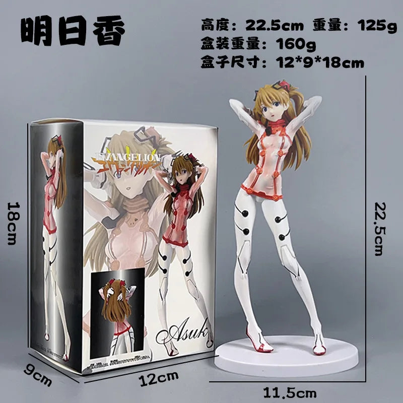22CM Anime Evangelion Asuka Langley Soryu Figure-rise LABO 1/7 Test Suit Ver Model Toy Doll Gift Aciton Figure