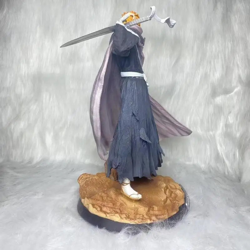 Bleach Anime Figure Thousand Year Blood Battle Kurosaki Ichigo Voided Moon Cutting Model Mighty Ornament Dollar Statue Boys Gift