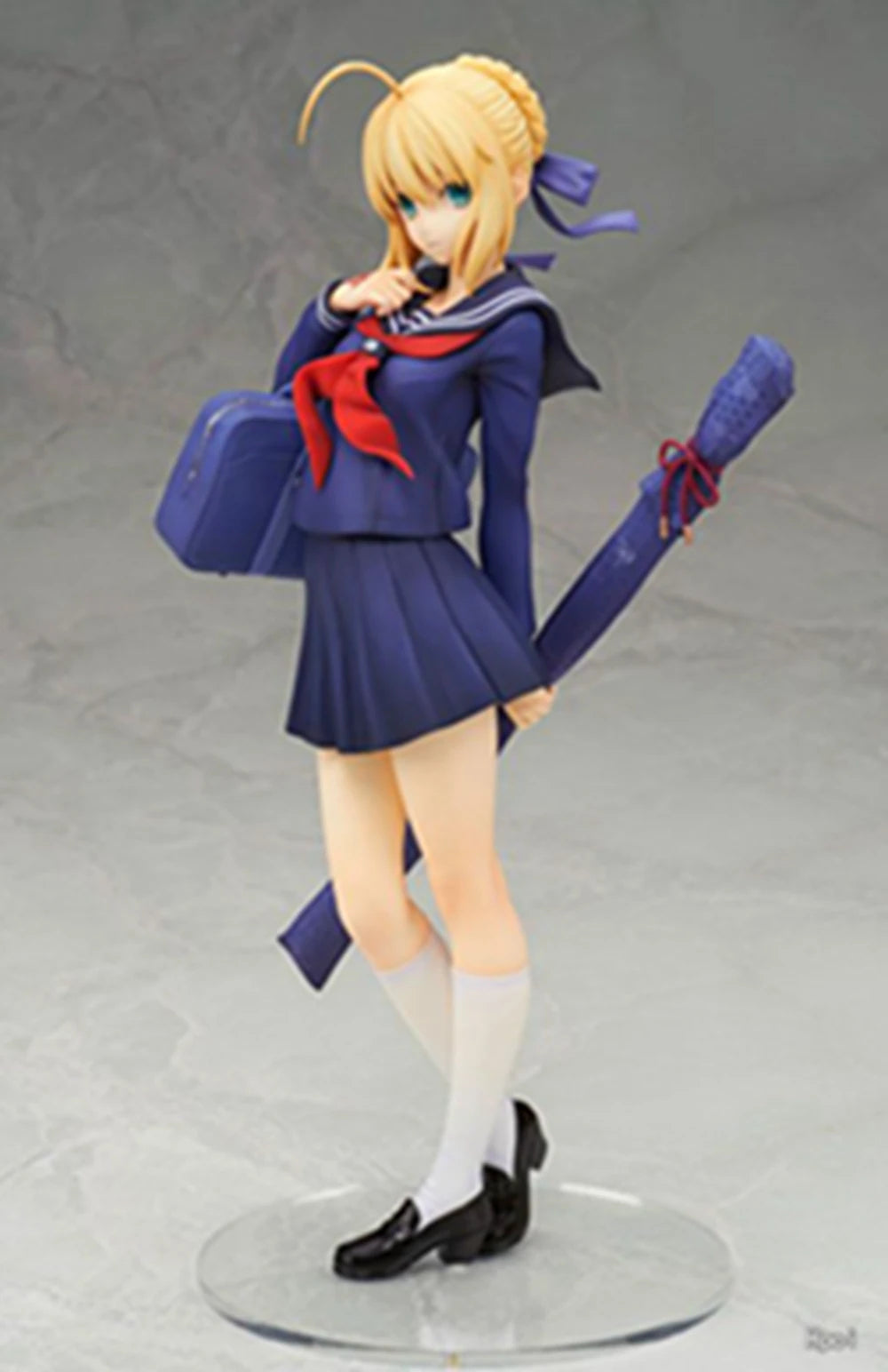 22CM Anime Fate/Stay Night Altria Pendragon Figure 1/7 School Uniform Dress Up Model Toy Gift Collection Action Figure PVC