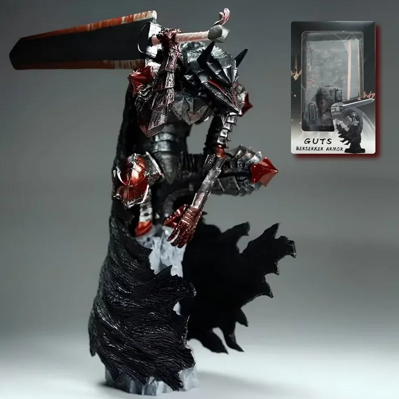25cm Berserk Guts L Anime Figure Berserker Armor L Action Figure Berserk Black Swordsman Figurine Collection Model Doll Toys