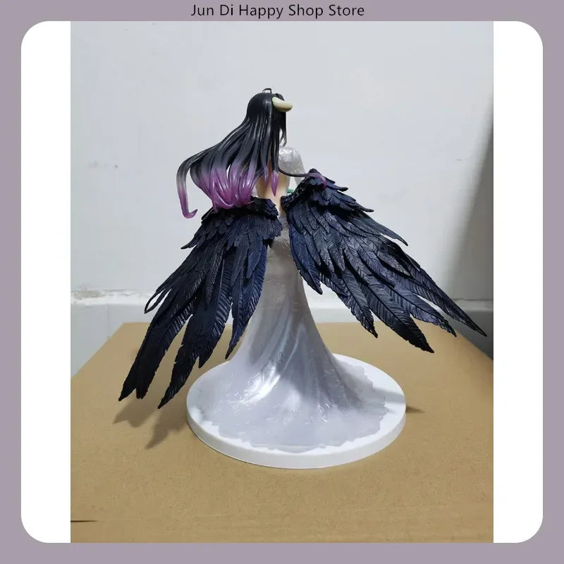 Overlord Albedo Anime Girl Figure 25cm Large Statue Wedding Dress Theme Desktop Decoration Ideal Collectible for Boys Gift