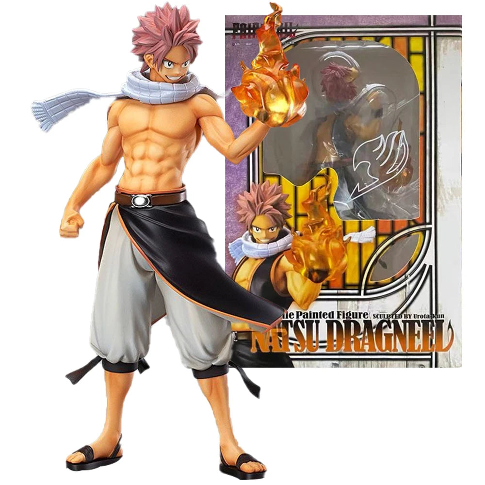 23CM Natsu Dragneel Figure Anime Fairy Tall Model Toy Desktop Crafts Gift Collection Ornaments Crafts Proportion PVC 1/7