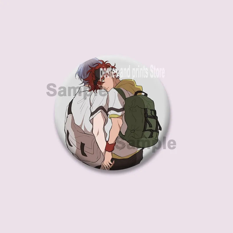 Cartoon Figure Miya Chinen Reki Kyan Button Pins Anime SK8 The Infinity Round Brooch Bag Clothes Accessories Jewelry Badge Gifts