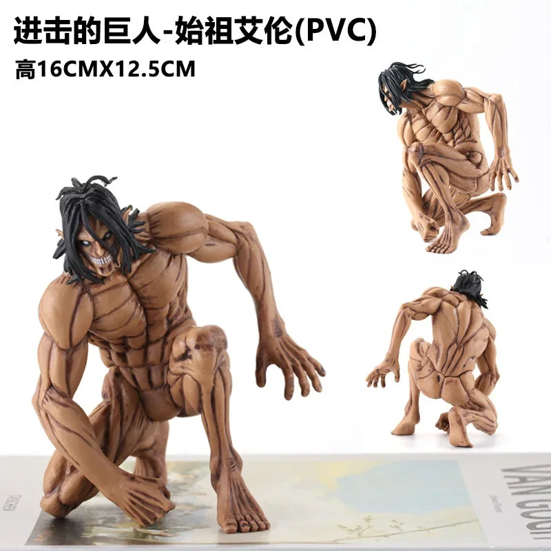 The Founding Titan Figurines Anime Attack On Titan Miniatures Ornaments Eren Jaeger PVC Model Doll Toys Manga Garage Kits Figure