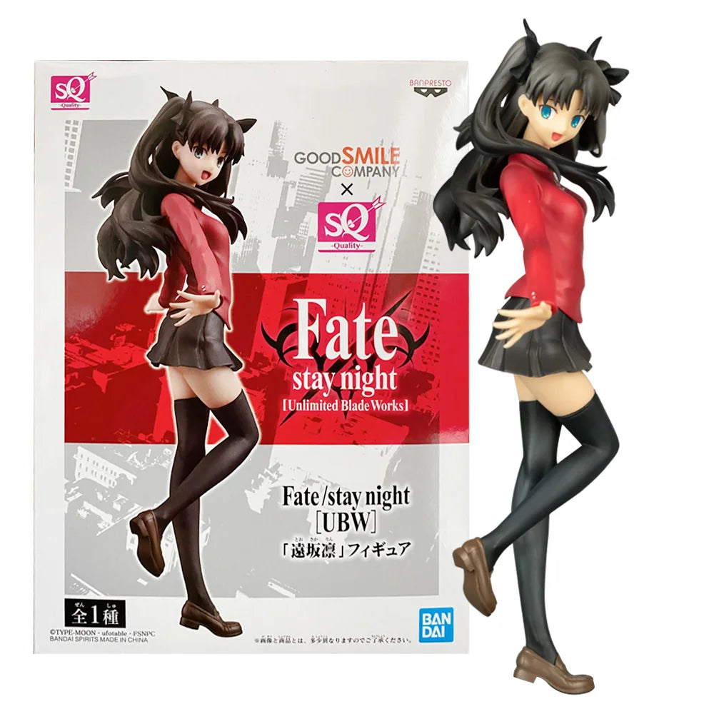 Anime Fate/stay night Unlimited Blade Works Tohsaka Rin SQ Station Model Toy Collection Action Figure PVC 18CM