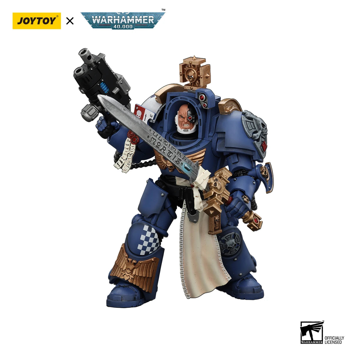 JOYTOY Warhammer 40k 1/18 Action Figures Ultramarines Captain in Terminator Armour