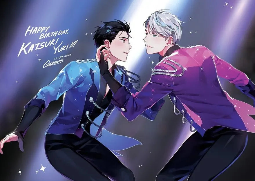 Victor Nikiforov Katsushige Yuuri diamond Painting Anime Wall Art  for Yuri on Ice Fans Home Decor Stylish Wall Decor