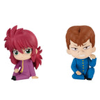 BANDAI YuYu Hakusho Action Figures Model PVC Yuusuke Urameshi Kurama Hiei Gashapon Sitting Series Brand New Genuine Original