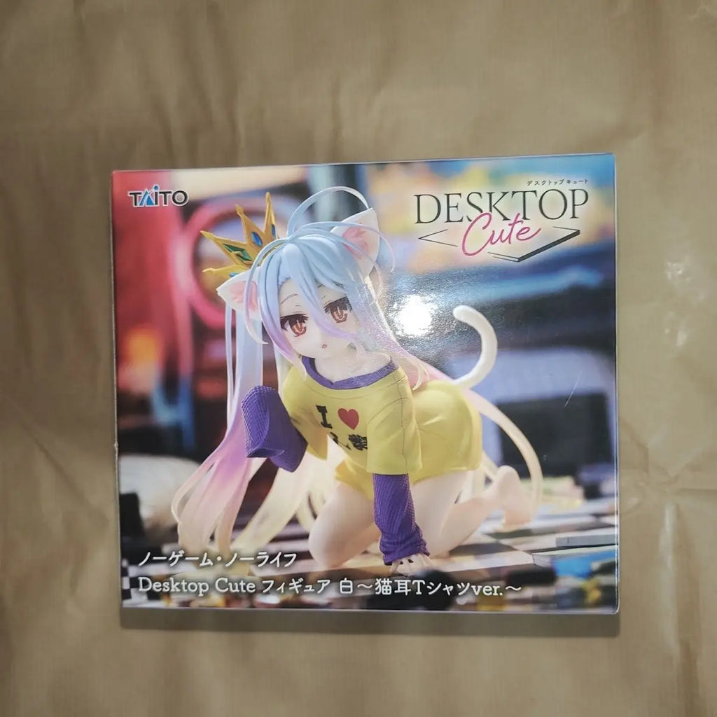 In Stock TAiTO Desktop Cute NO GAME NO LIFE Shiro ~Cat Ear Sleeve Jacket Ver.~ 13CM PVC Anime Action Figures Model Ornament Toy