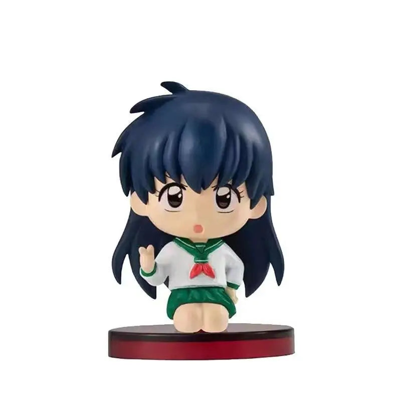 Q version Cute Inuyasha figure decoration blind box Sesshomaru Kagome model new sitting figure Gifts suitable for all ages