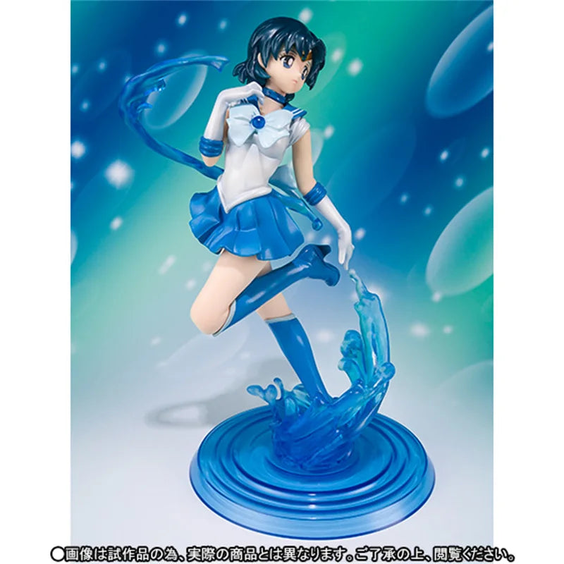 Anime Sailor Moon Crystal Sailor Mercury Mizuno Ami PVC Action Figure Statue Collectible Model Kids Toys Doll Girl Gifts 17cm