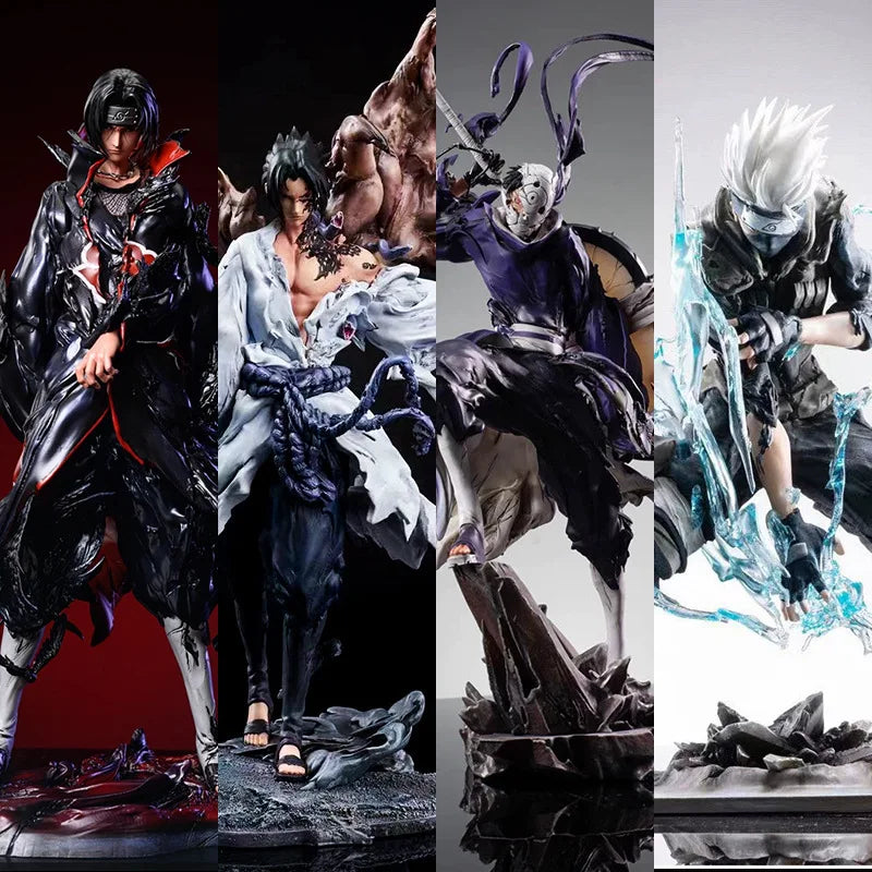 Tiemu Uchiha Sasuke Hatake Kakashi Anime Figure GK Action Figurine Pvc Statue Model Doll Desk Decora Toy Christmas Gift