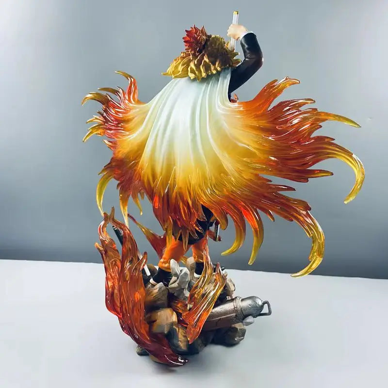 New Demon Slayer Anime Figure Rengoku Kyoujurou Figurines 30cm Pvc Model Anime Peripheral Character Model Decorate Boys Gifts