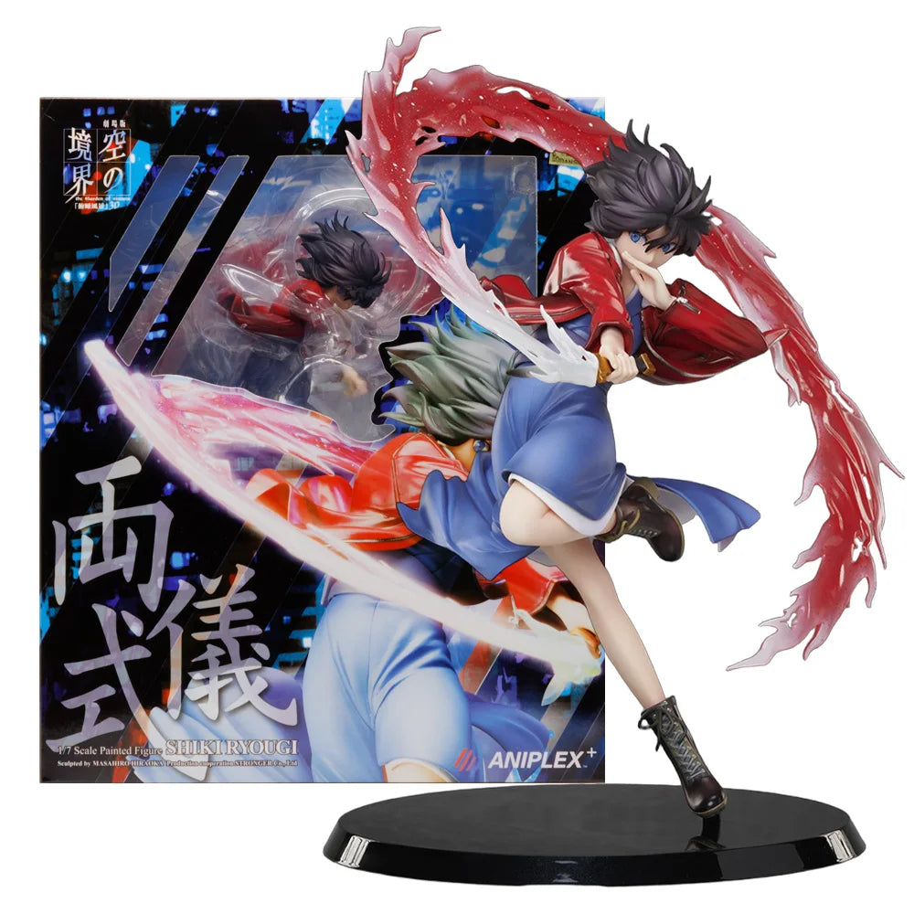 20CM Anime Kara no Kyoukai Ryougi Shiki Figure 1/7 Two forms Standing posture Sword holding Model Toys Doll Gift Action Figure