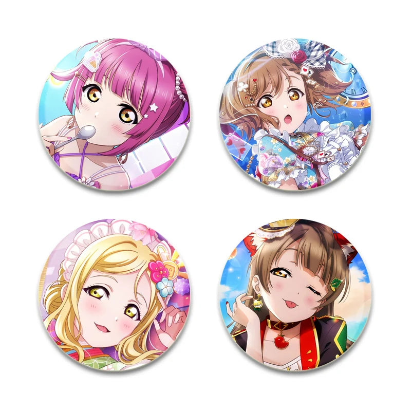 Anime Love Live! Brooch for Backpack Cartoon Figure Honoka Kousaka/Maki Nishikino Lapel Pins Badge Accessorie Clothes Decoration