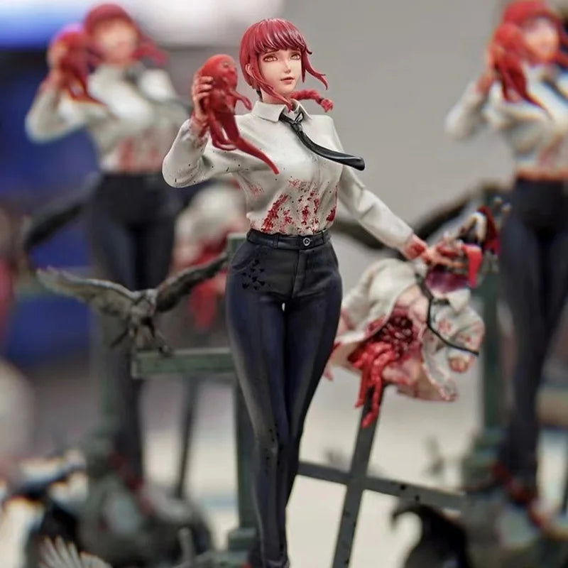 Chainsaw Man Anime Collectible Garage Kit Devil Hunter Makima Figure Sculpture Desktop Decoration Model Pvc Collectible Toy Gift