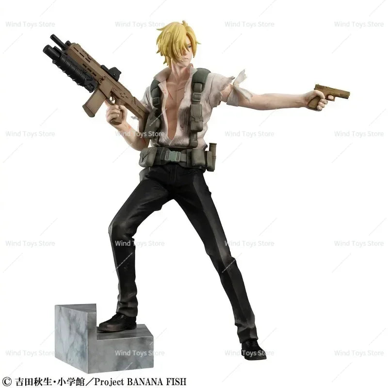 23.5 Cm MH Mega House Banana Fish Ash Lynx PVC Action Figures Collectable Model Toy Birthday Gift