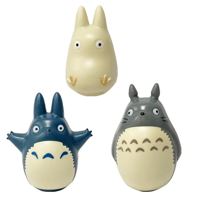 3-6Pcs/Set My Neighbor Totoro Anime Figure Q Version Totoro Tumbler Figure Ornaments Table Decoration Toys Kids Xmas Gifts