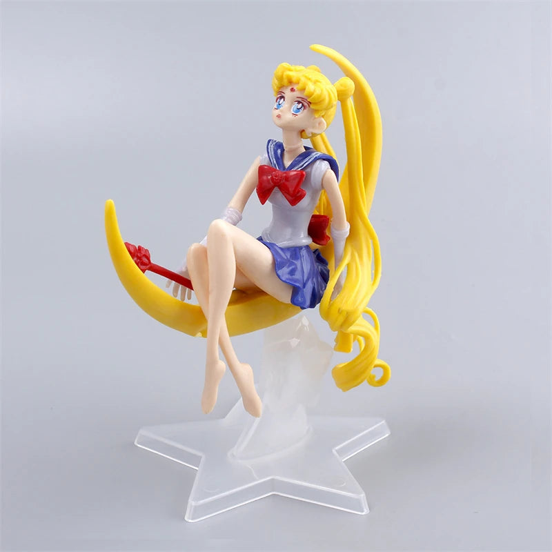 15CM Sailor Moon PVC Anime Figure Toys Cartoon Tsukino Usagi Manga Figurine Cake Decorations Accessories Model Dolls Gidts Kids