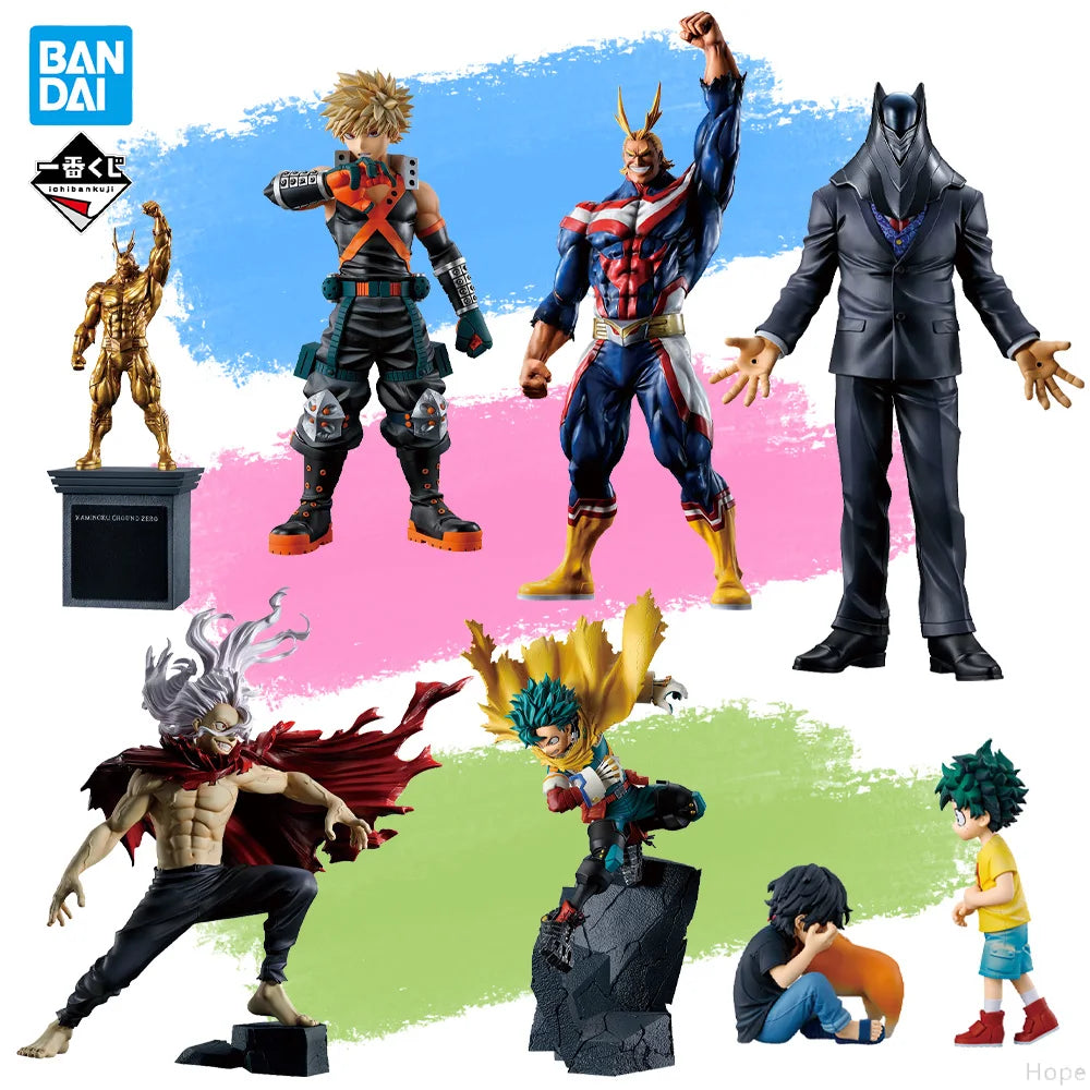 In Stock Original BANDAI Ichiban Kuji My Hero Academia Midoriya Izuku Shigaraki Tomura Katsuki Bakugo Figure Anime Model Toy