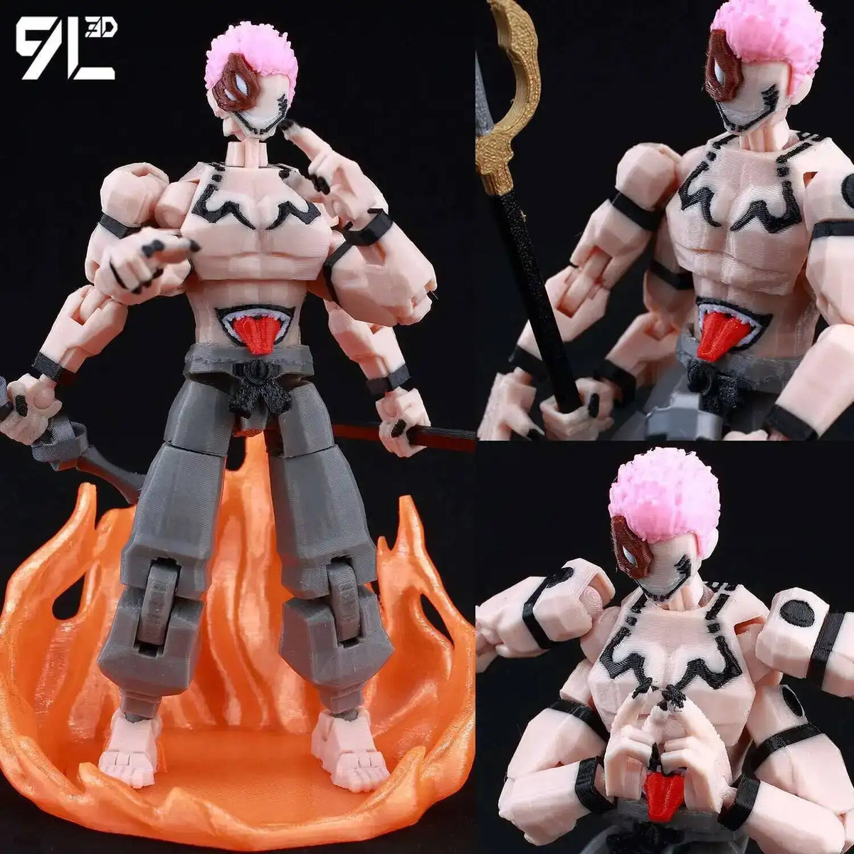 9L 3D Printed Anime Jujutsu Kaisen Sukuna Lucky13 Dummy 13 Movable Shapeshift T13 Action Figures Mannequin Toys for Collectors