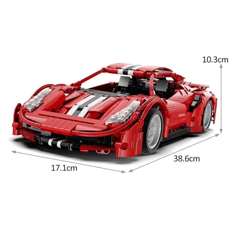 Cada 1126 PCS CITY Compatible RC Car Building Blocks Technical STEM Remote Control Toys Gift Red Supercar Bricks For Children