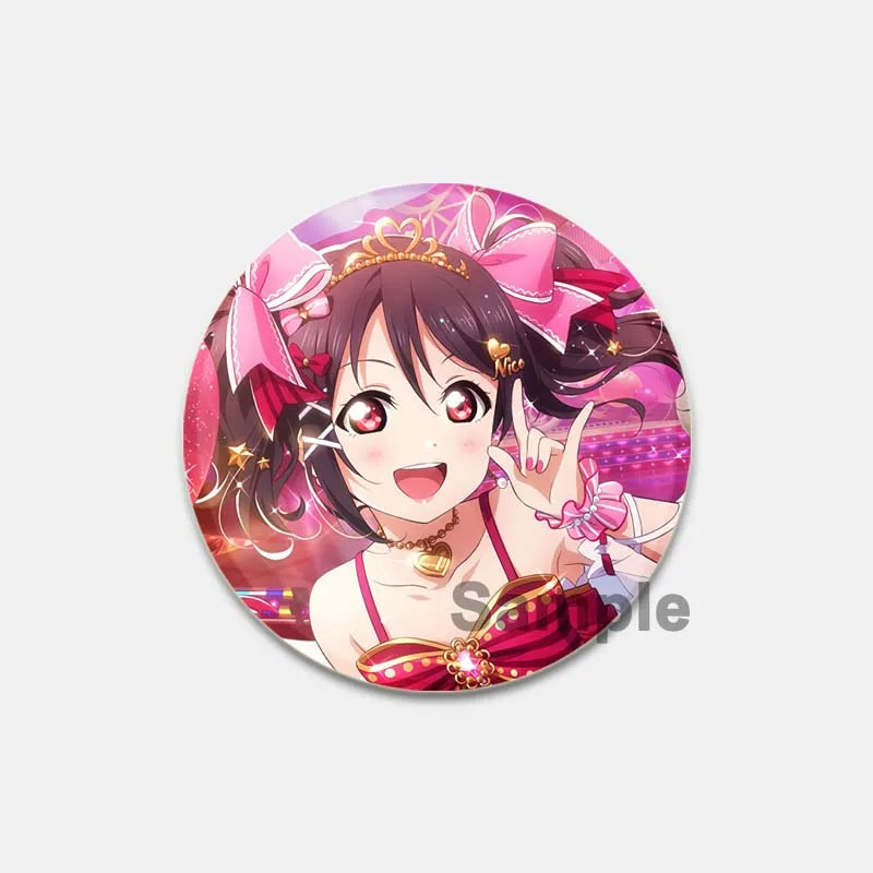Anime Love Live! Brooch for Backpack Cartoon Figure Honoka Kousaka/Maki Nishikino Lapel Pins Badge Accessorie Clothes Decoration