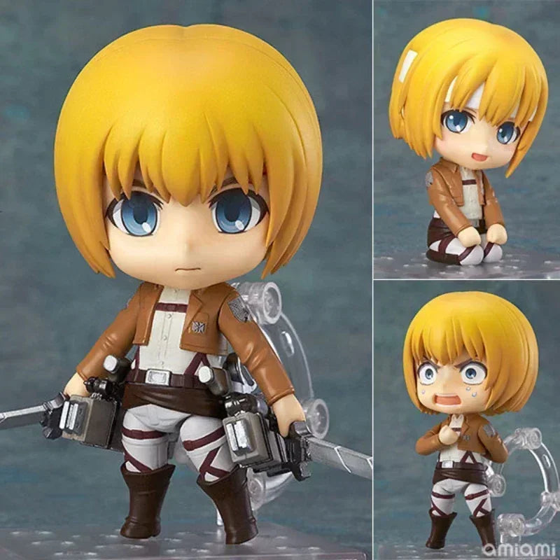 Anime 2000# Eren Figures Attack on Titan Action Figures Erwin Smith 775 Dolls Q Version 435# Armin Arlert 10cm PVC Toys Gifts
