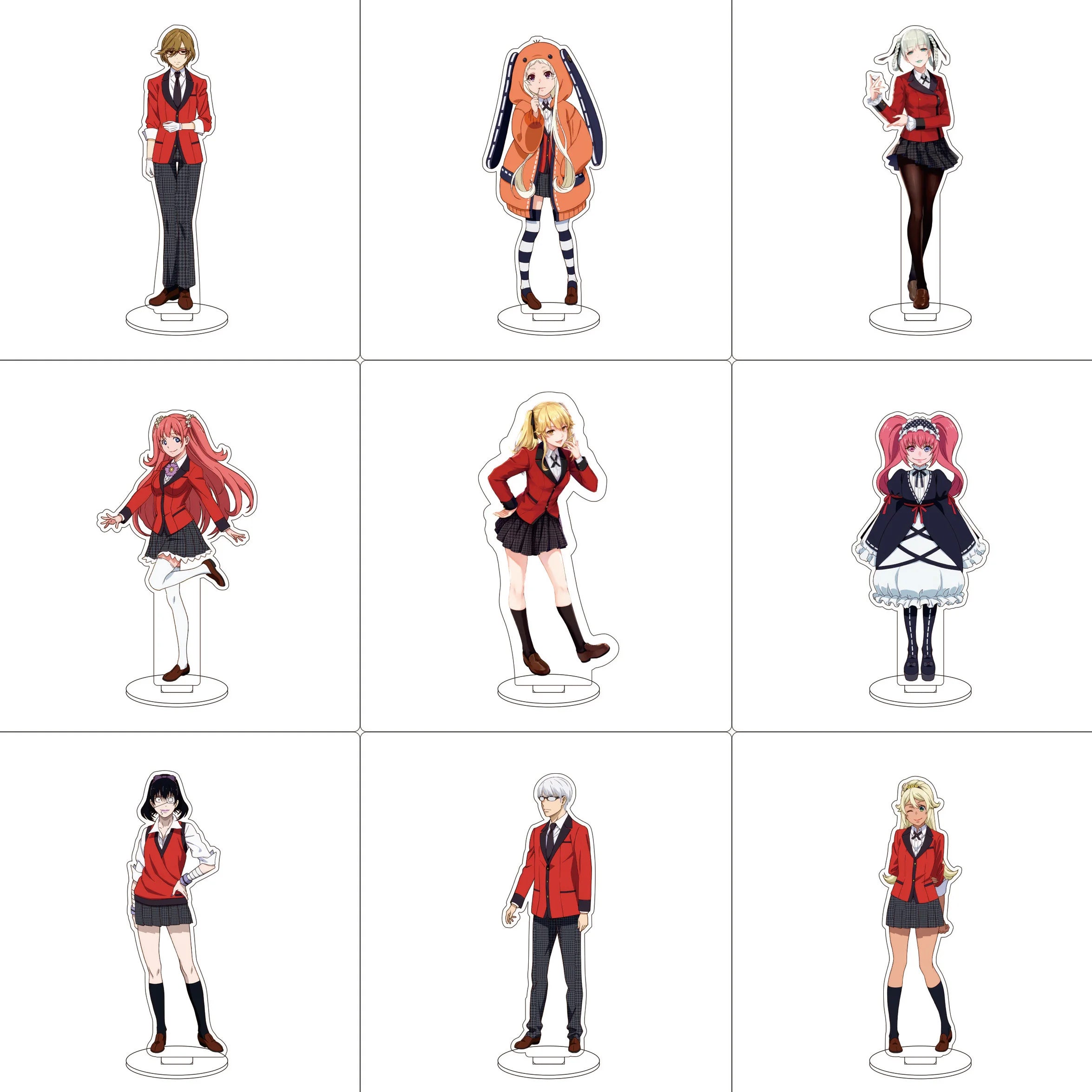 Anime Kakegurui Acrylic Stand Ornaments Momobami Kirari Saotome Meari Ryōta Suzui Jabami Yumeko Figure Stand Halloween Gifts