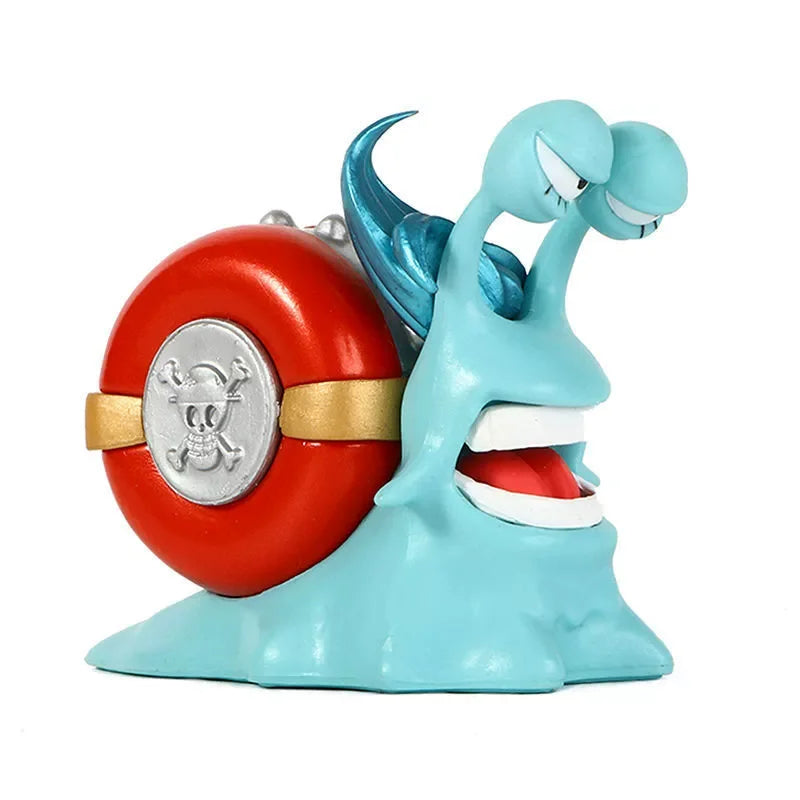 One Piece Den Den Mushi Anime Figure Luffy Ace Zoro Law Buggy Manga Statue Pvc Action Figurine Collection Model Toy Doll Gift