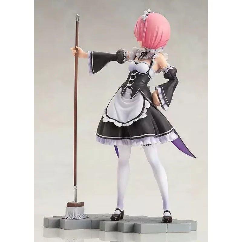 21cm Re:Zero Rem & Ram Maid Ver. Anime Figure - Twin Statue Set, Fans Collection, Desktop Decoration Ornament Toy