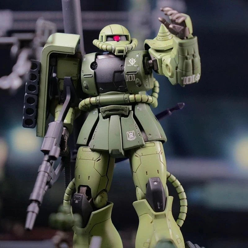 GUNDAM Animation Game Peripheral Toys HG 1/144 ZAKU BLACK TRI-STARS Assembly Movable Anime Action Model Figures Collection