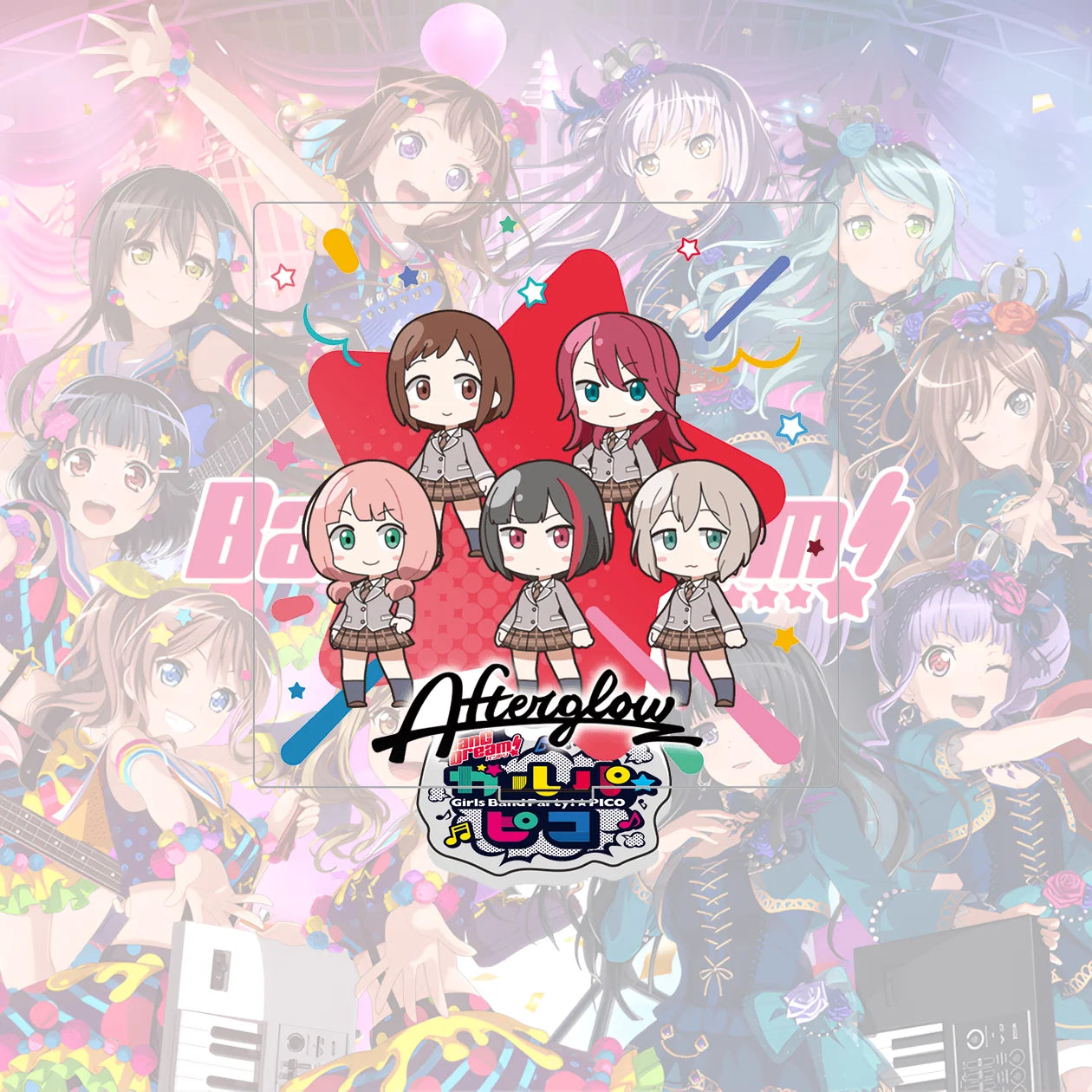 Original! BanG Dream! Mini Series Acrylic Stand & Keychain Collection – Chibi Band Figures Desk Decor & Backpack Charms