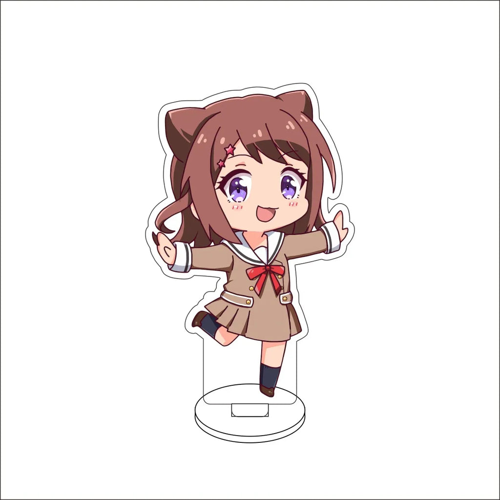10CM Anime BanG Dream! Nendoroid Figure Stand Model Tsukushi Futaba/Nanami Hiromachi/Mashiro Kurata Cute Desk Decor Standing Sign Gifts