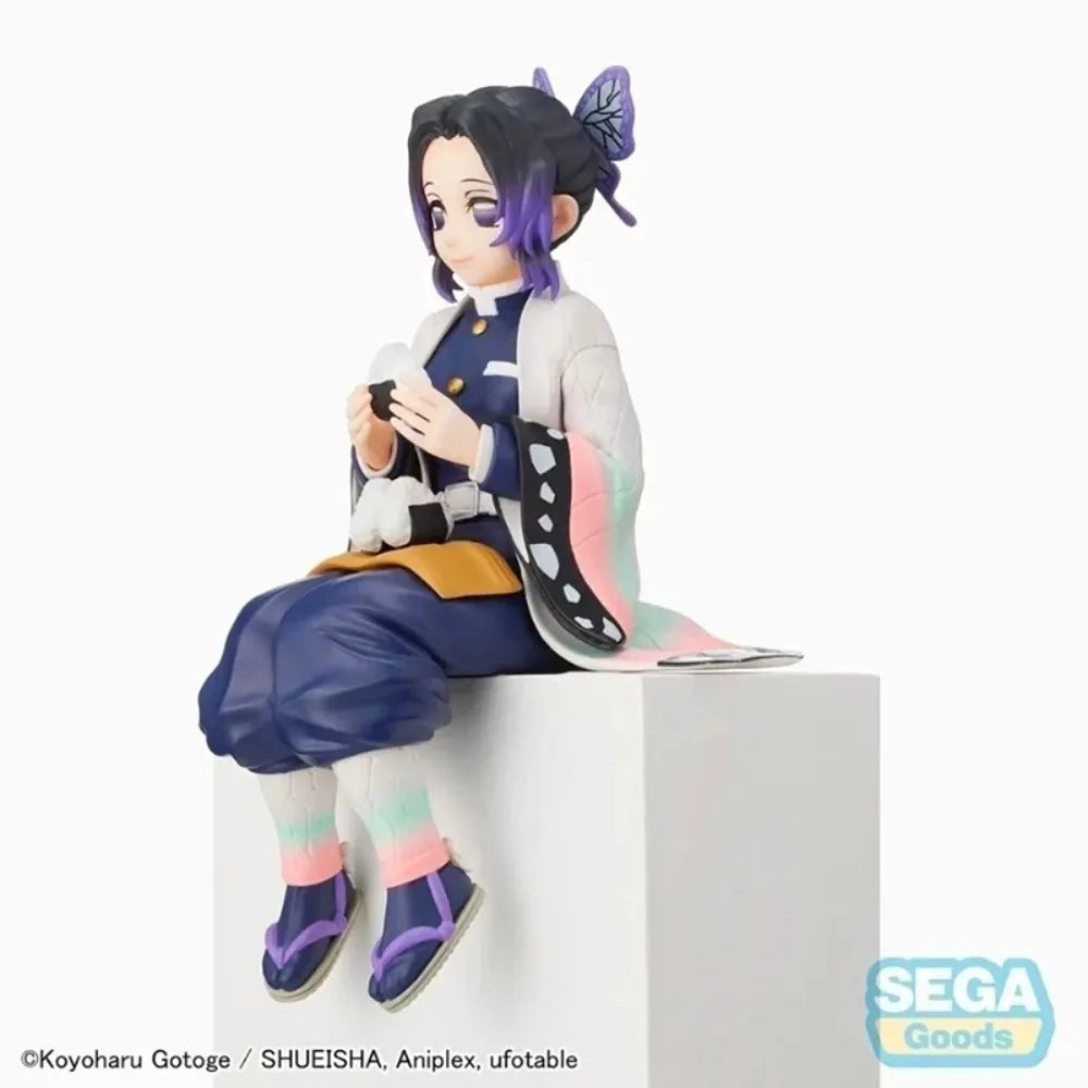 Original SEGA 15cm Demon Slayer Anime Figures Kochou Shinobu Sitting Position Collectible Model Figurine Toys Gifts Ornaments