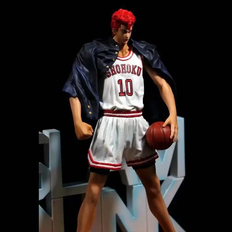 33cm Slam Dunk Sakuragi Hanamichi Standing Posture  Anime Figure Model Statue Boys Collection Desktop Decoration Ornament Toys