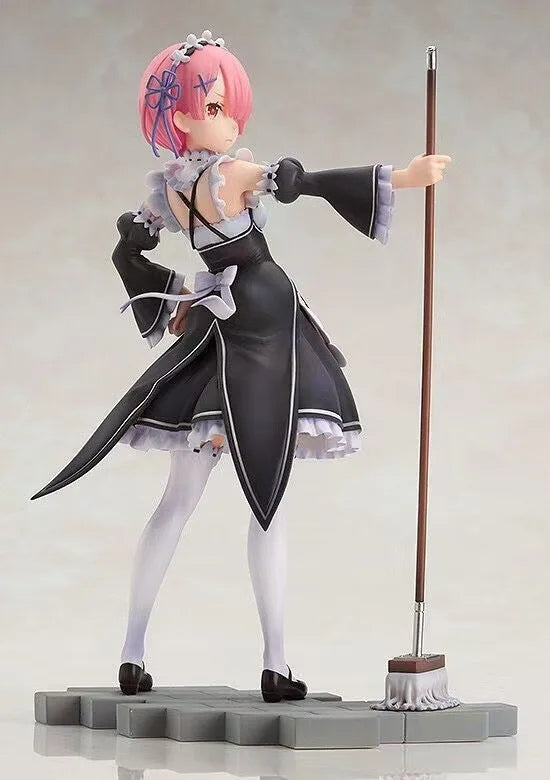 21cm Re:Zero Rem & Ram Maid Ver. Anime Figure - Twin Statue Set, Fans Collection, Desktop Decoration Ornament Toy