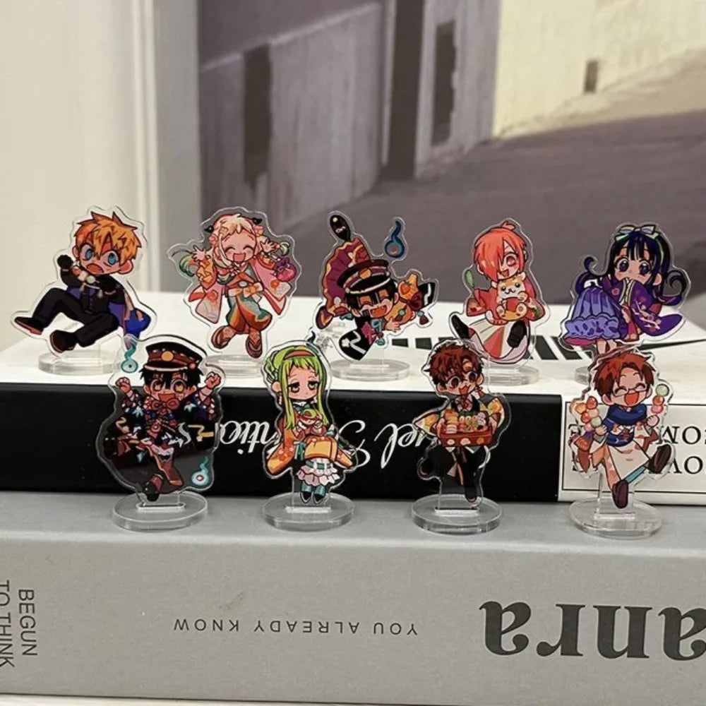 Toilet-bound Hanako-kun Acrylic Stand Figure Minamoto Kou Hanako Anime Peripherals Cute 5CM Mini Desktop Ornament A Set 9 Pieces