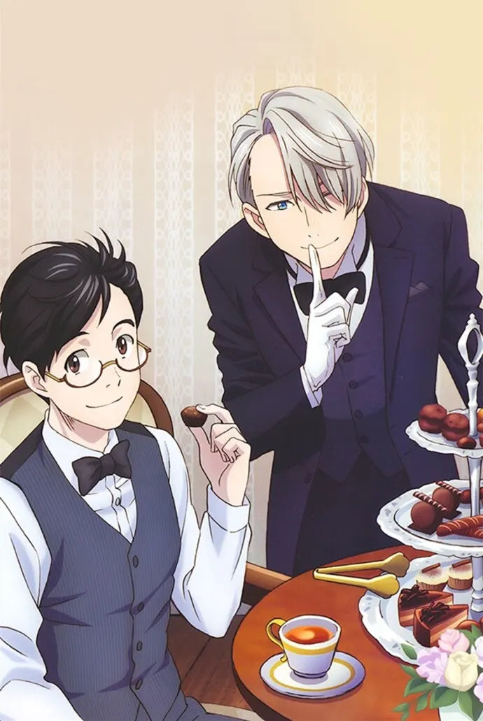 Victor Nikiforov Katsushige Yuuri diamond Painting Anime Wall Art  for Yuri on Ice Fans Home Decor Stylish Wall Decor