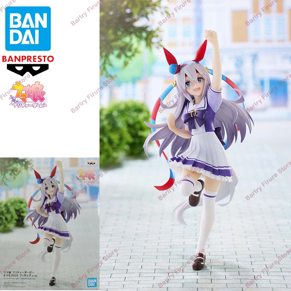 Original Genuine BANDAI BANPRESTO Uma Musume Pretty Derby Tamamo Cross Anime Figure Boxed Premium Table Ornament Model Toy Gifts