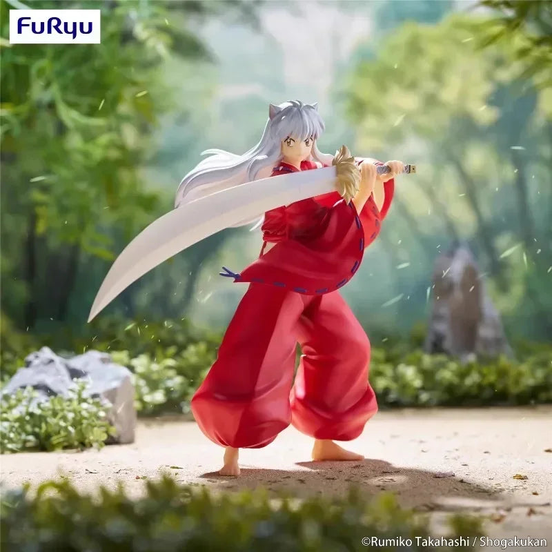 In stock Original FuRyu Trio-Try-iT Inuyasha Sesshoumaru TTT Anime Action Figure Toys 18cm PVC Model Collector Birthday Gift