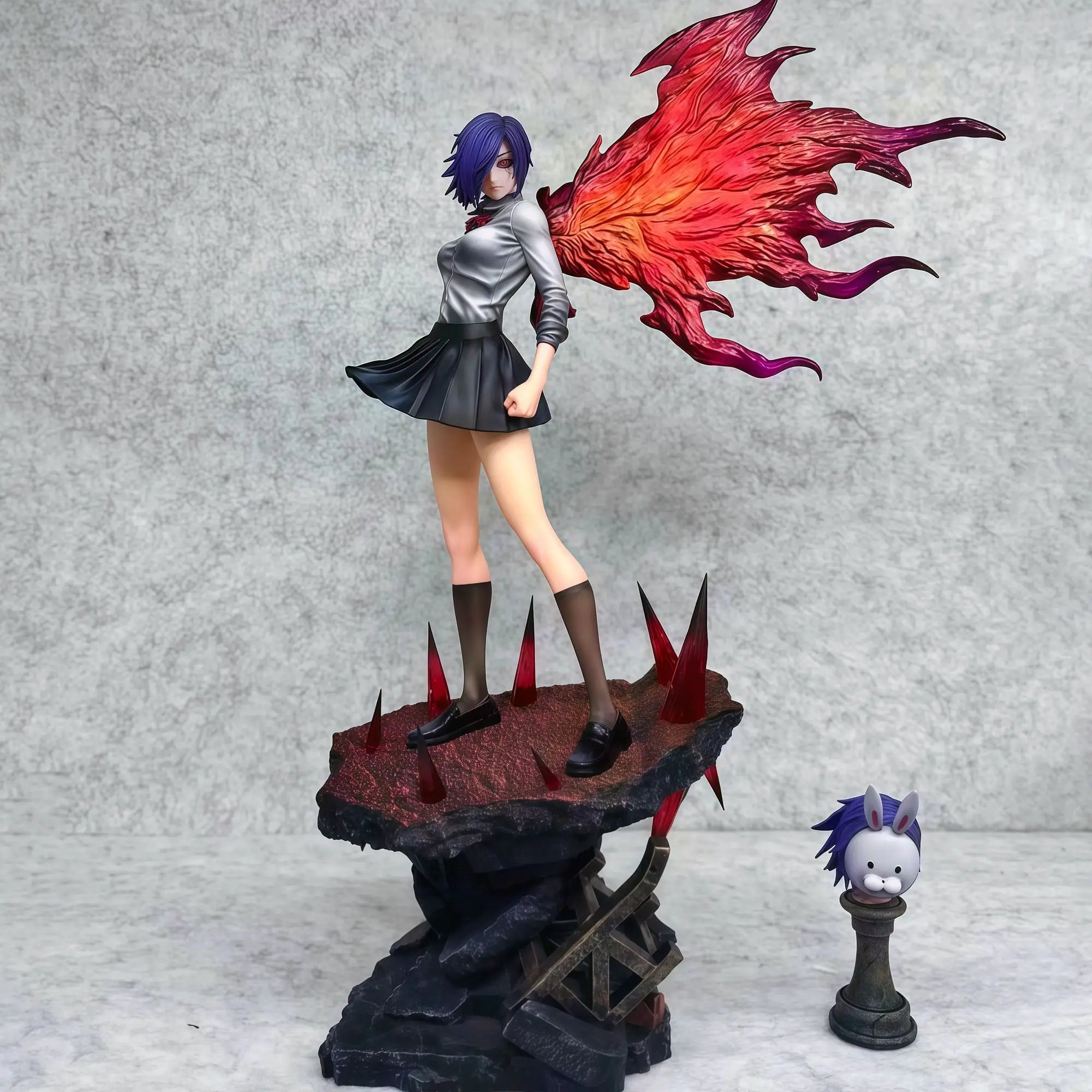 Touka Kirishima Figure Tokyo Ghouls Figures 28cm Two Headed Statue Collection Dolls Desk Decora Model Toys Kids Birthday Gifts
