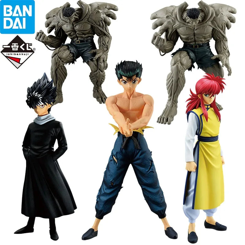 In Stock Bandai Yu Yu Hakusho Ichiban Kuji Yusuke Urameshi Hiei Kurama Toguro Figure Acton Anime Model Collectible Toys Gift Boy