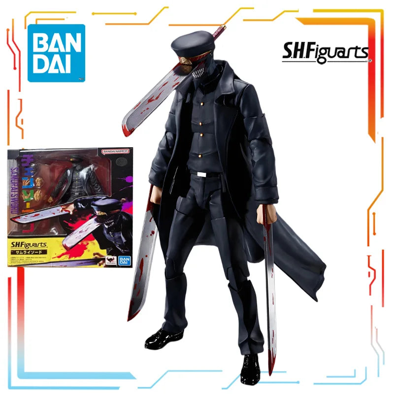 Authentic Straight Hair Bandai Original SHF Action Figure Chainsaw Man Anime Action Figure Model Toys Model Boys' Holiday Gifts